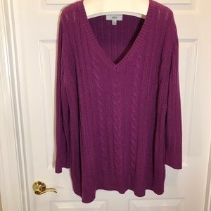 Avenue Ribbed VNeck Sweater